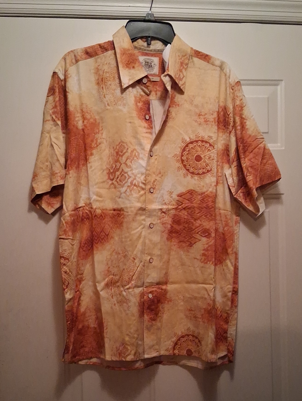 Pusser's Sunset Rendezvous Men's Silk Abstract Shirt